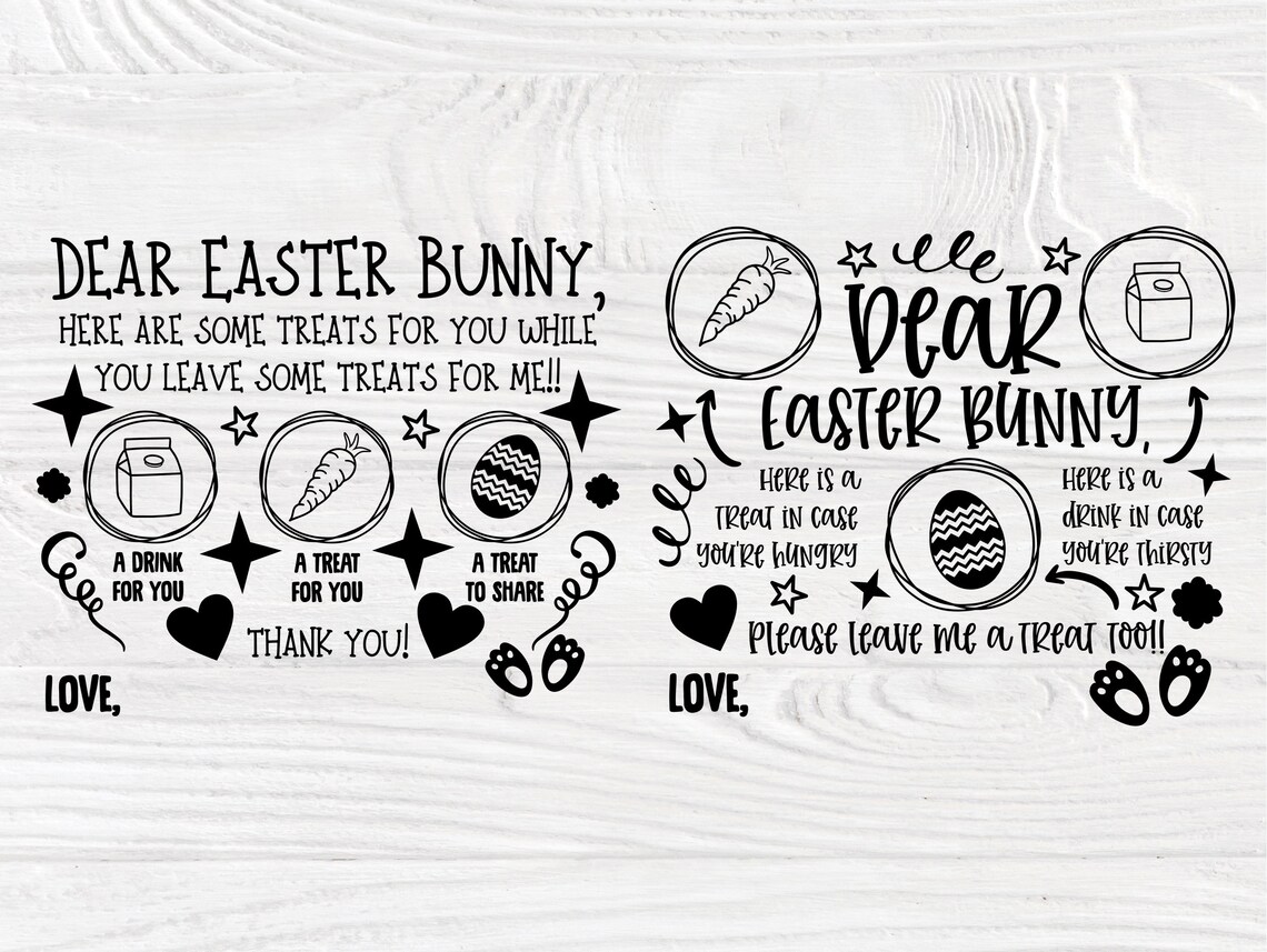 Download Easter Tray SVG Bundle Dear Easter Bunny Svg | Etsy