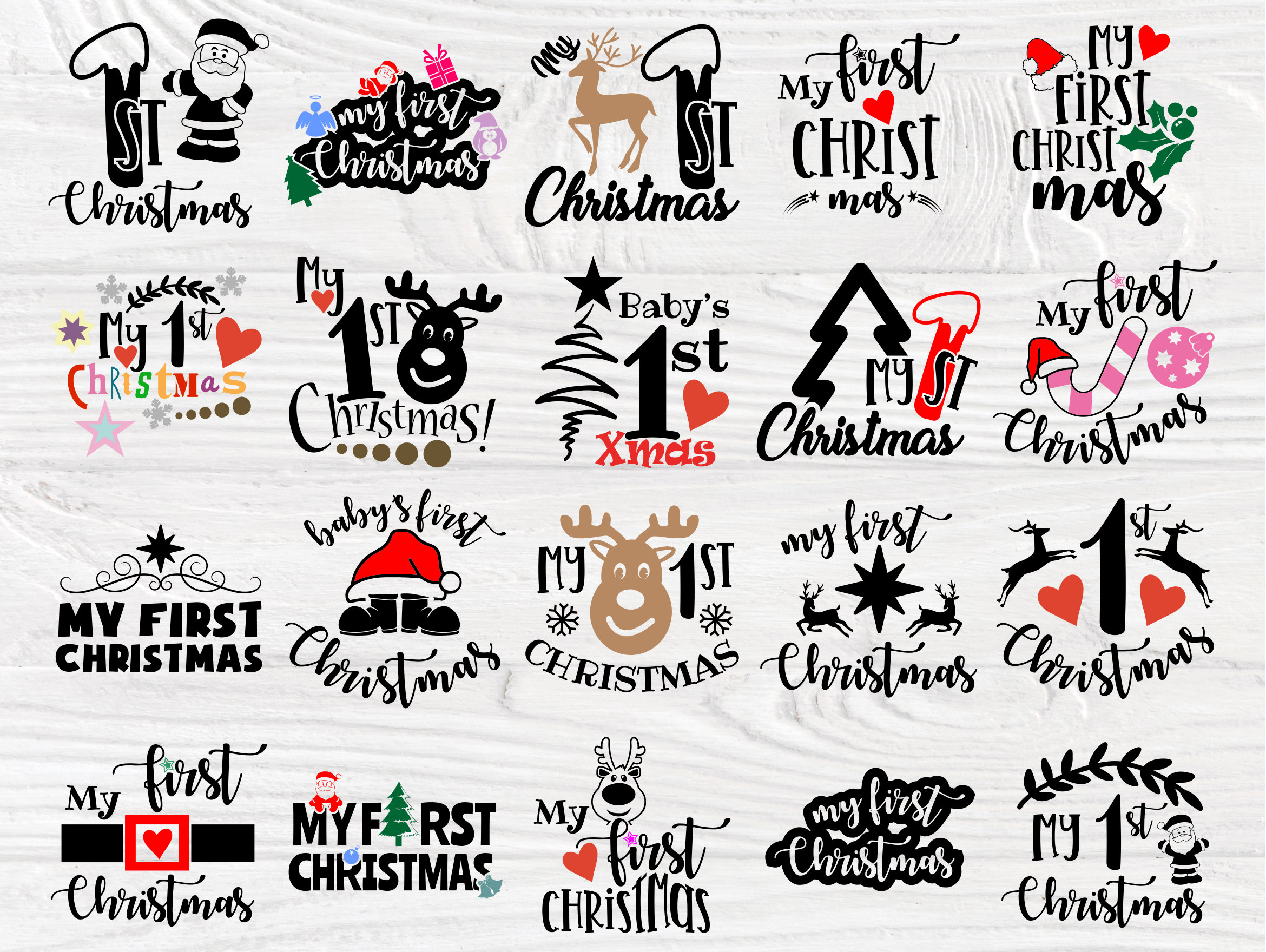 My First Christmas SVG Svg Bundle My 1st Christmas - Etsy
