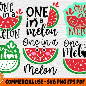 Uno in un melone SVG, Anguria Svg, Disegni Svg estivi, Vibes estive Svg, Camicia estiva Svg, Citazioni Svg, Detti estivi, Taglia file per Cricut