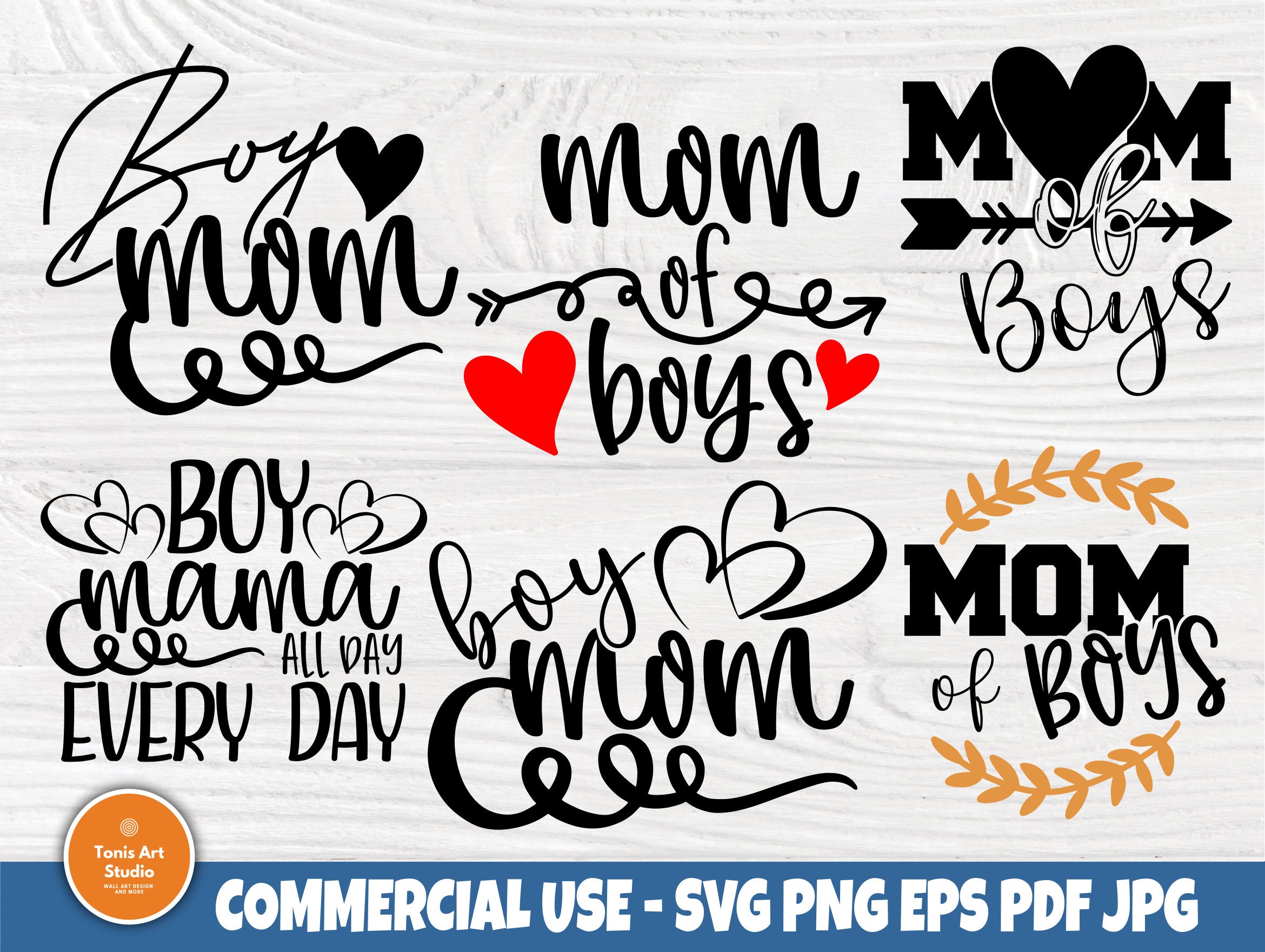 Download Boy Mom SVG Bundle Mom of Boys Mama Cricut Files