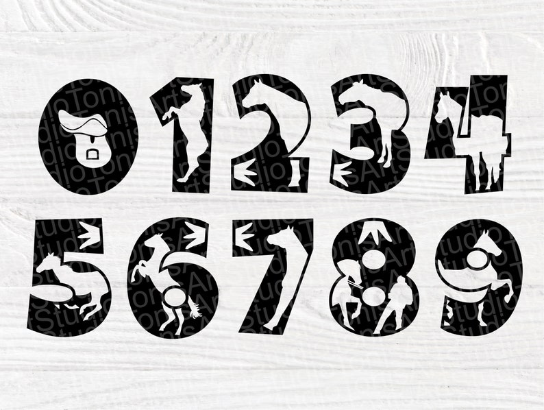 Download Horse SVG Fonts Animal Alphabet Horse Monogram | Etsy