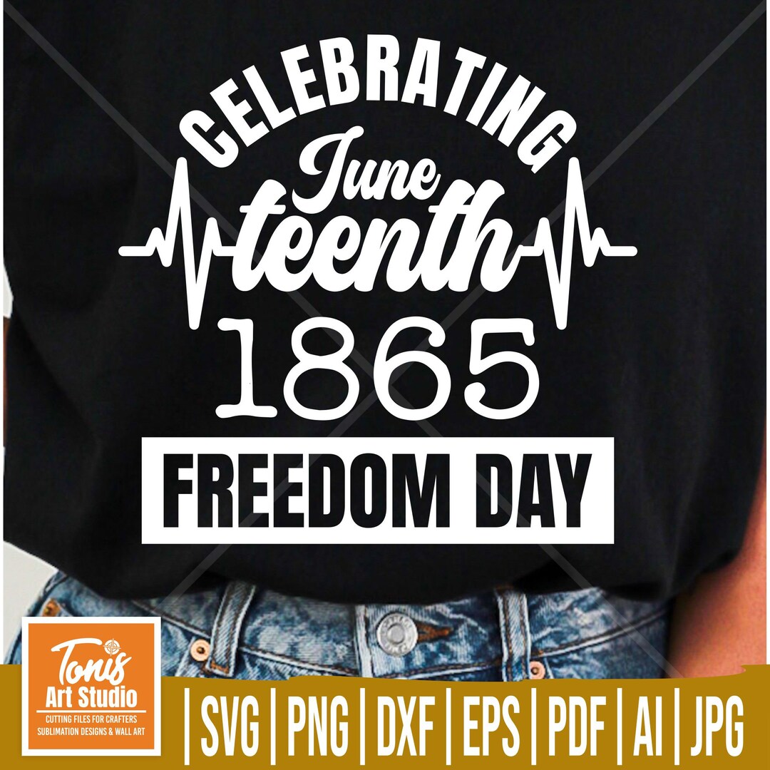 Celebrate Juneteenth SVG, PNG, DXF, Freedom Day 1865 Digital Design ...
