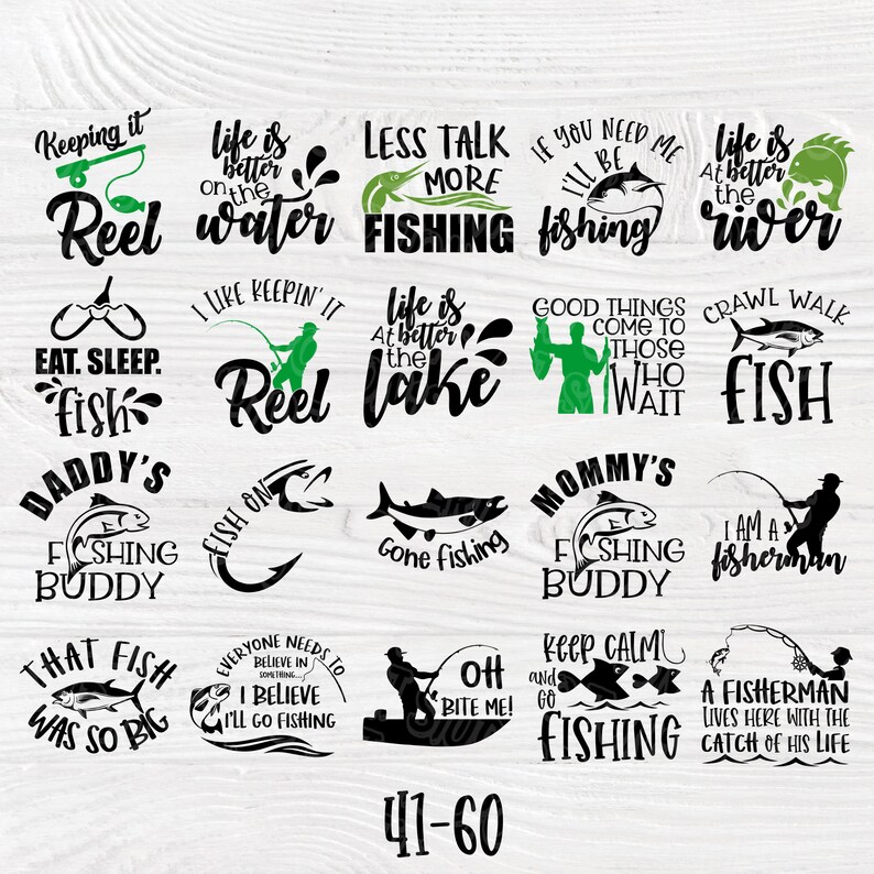 Clip Art Art Collectibles Fisherman Svg Fish Silhouette Fish Svg Mega Fishing Bundle Svg Lake Svg Fishing Signs Fishing Quotes Svg 90 Fishing Designs