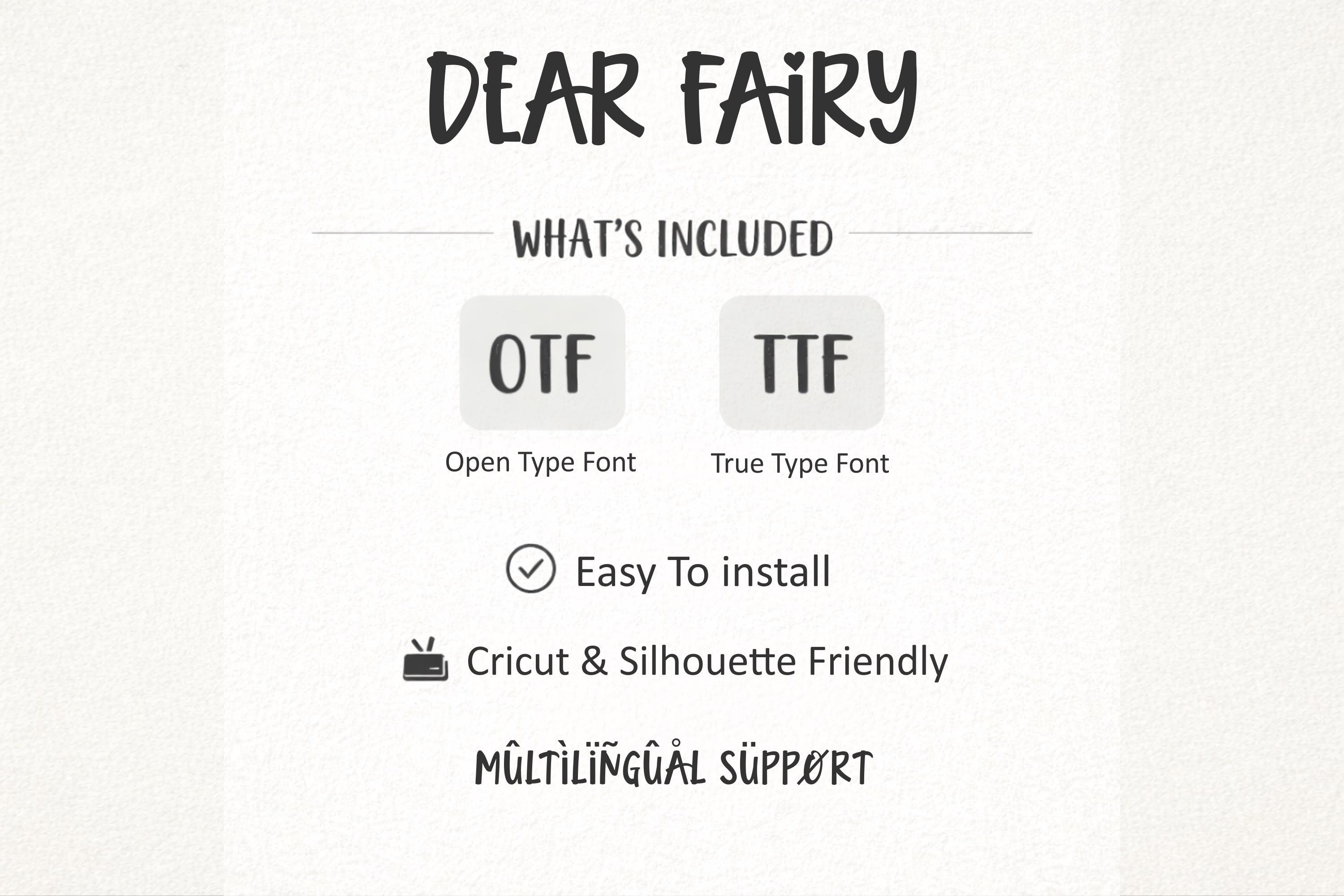 Dear Fairy Font • Cute Script • Magical Handwritten • Kids Fantasy ...