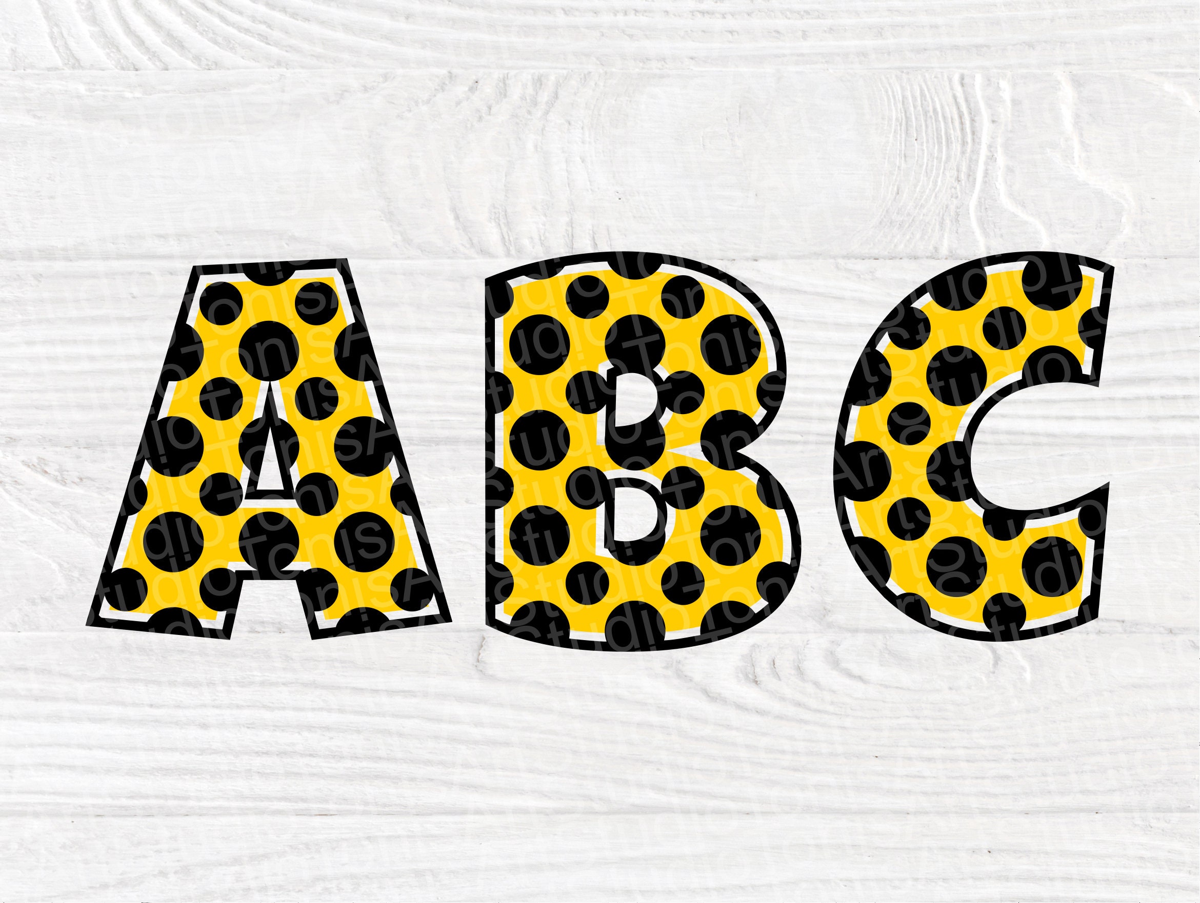Download Polka Dot Alphabet SVG, Font Svg, Letters Cut File