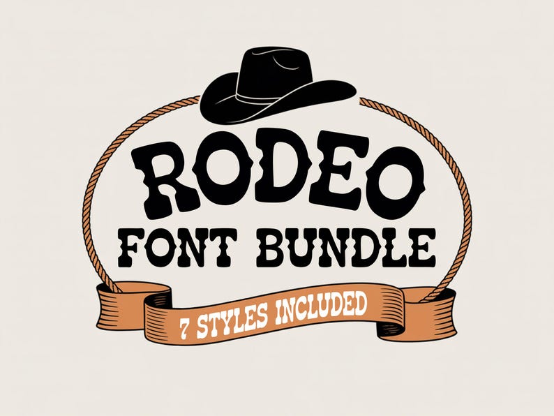 Rodeo Font Bundle: Western Cowboy Fonts for Cricut (OTF, TTF Files) - Etsy