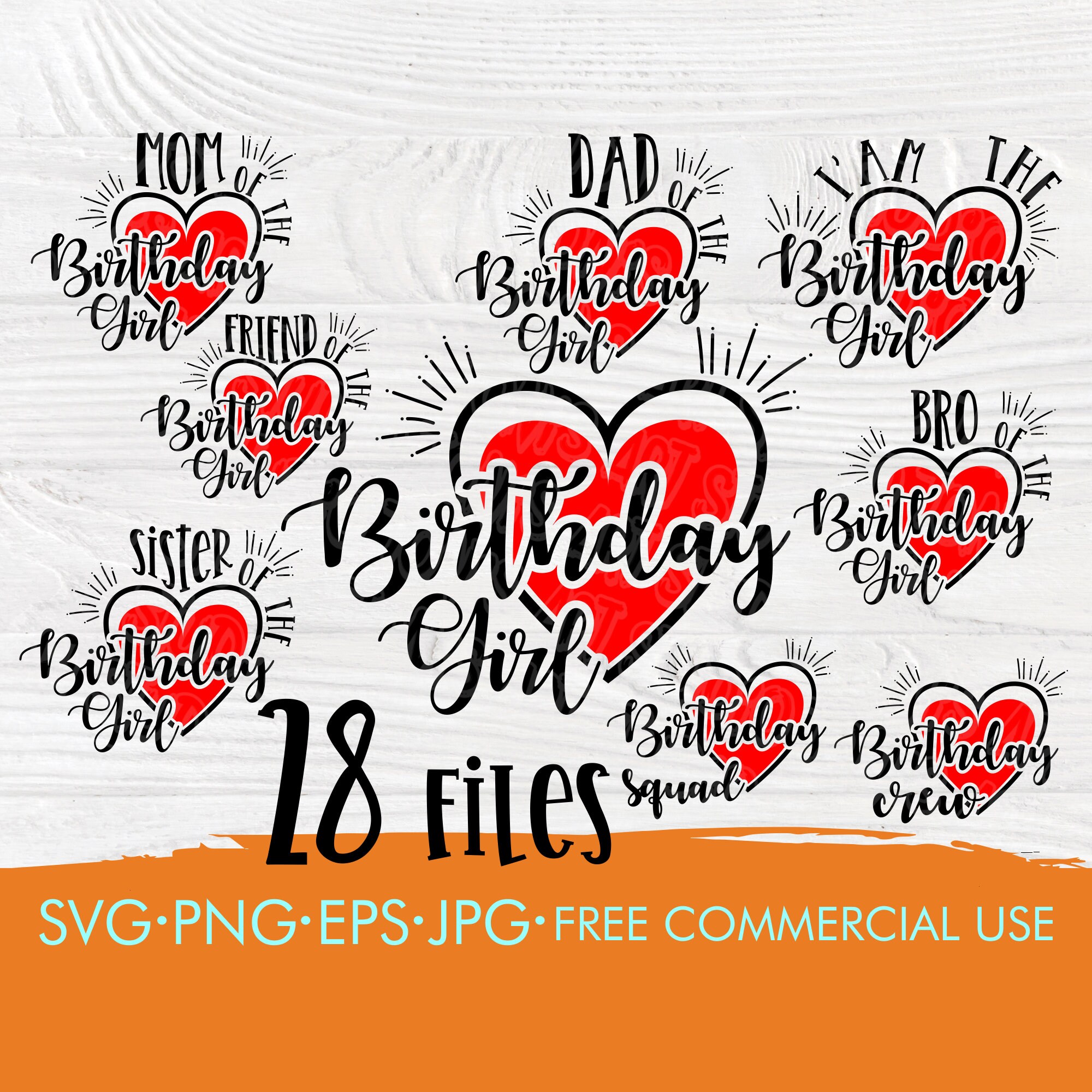 Birthday Girl Svg Bundle For Cricut And Silhouette Girl Svg Mom Birthday Girl Svg Birthday Squad Svg Birthday Crew Svg Cut Files