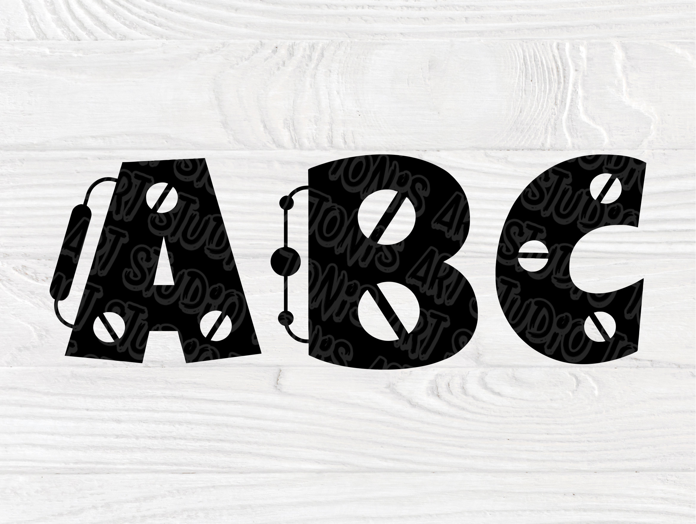 Construction Letters and Numbers | Svg Cut Files ...