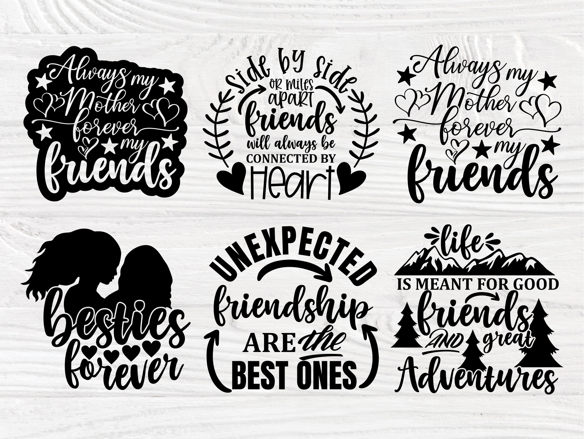 Download Best Friends Signs Svg Bundle Friendship Quotes