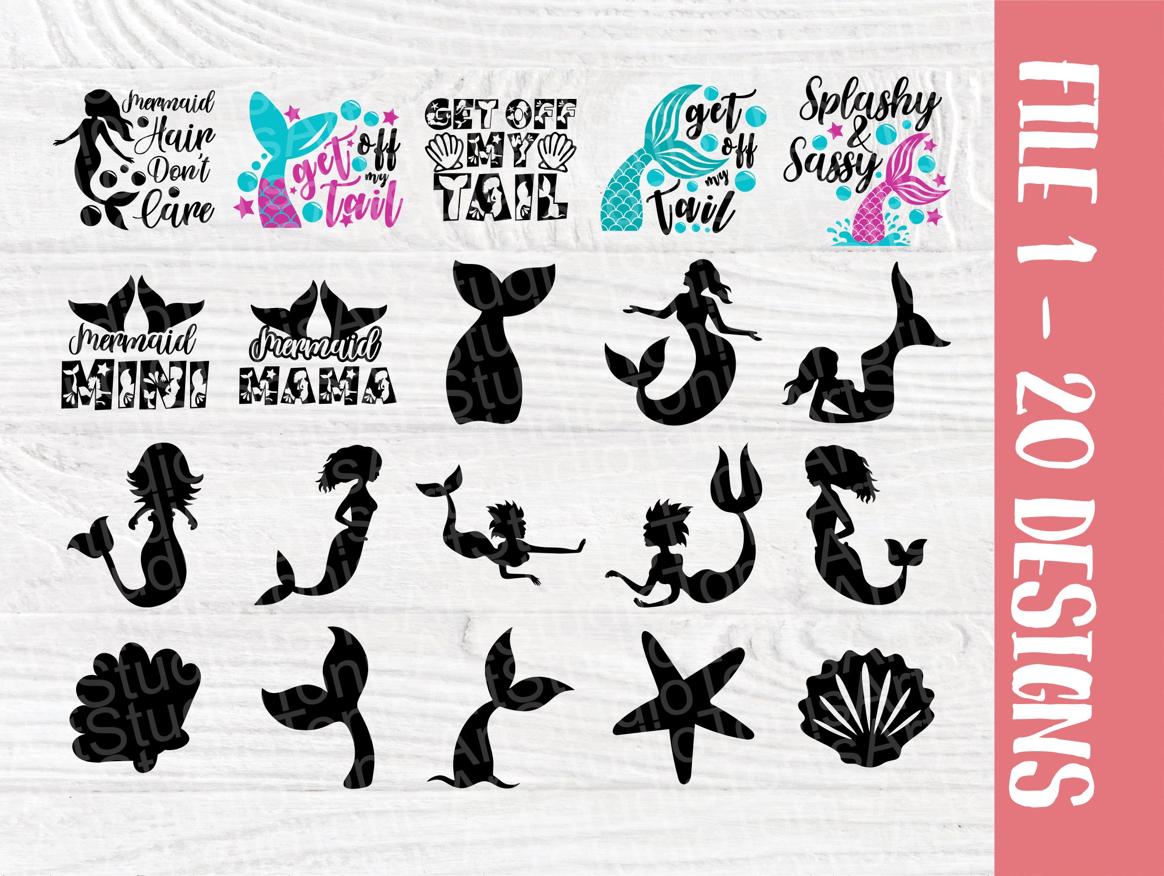 Download Mermaid SVG Bundle, Mermaid Tail, Mermaid Party, Mermaid ...