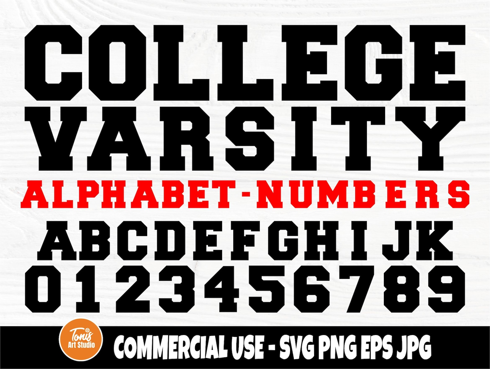 Varsity Font SVG College Font Svg Varsity Alphabet Svg - Etsy