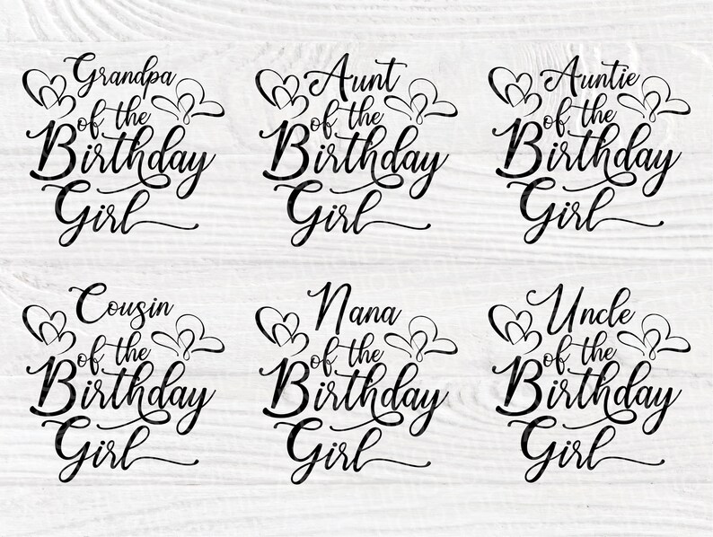 Download Birthday girl SVG Family Shirt Svg Cut Files | Etsy