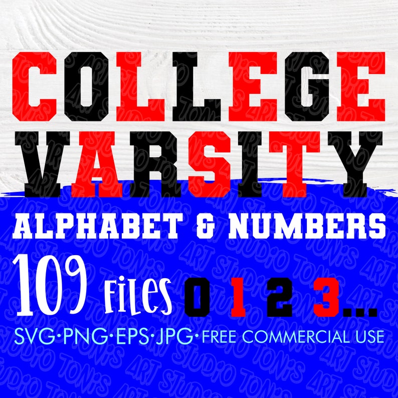 Download Varsity Font Svg Varsity Letter Svg Varsity Numbers Svg Etsy