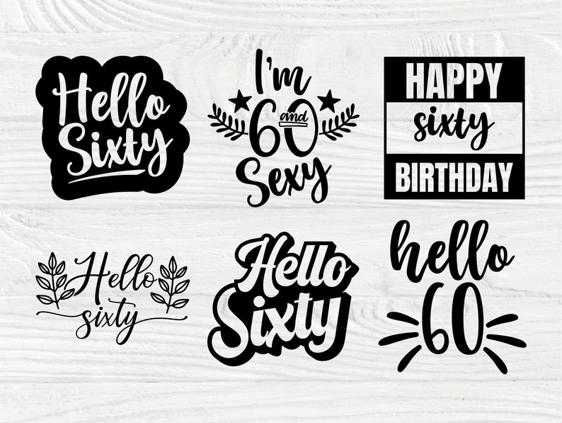 60th Birthday SVG Bundle Birthday Shirt Designs | Etsy