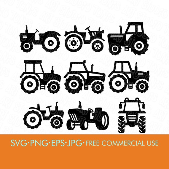 Tractor Svg Bundle Tractor Svg Clipart Tractor Cut Files Etsy