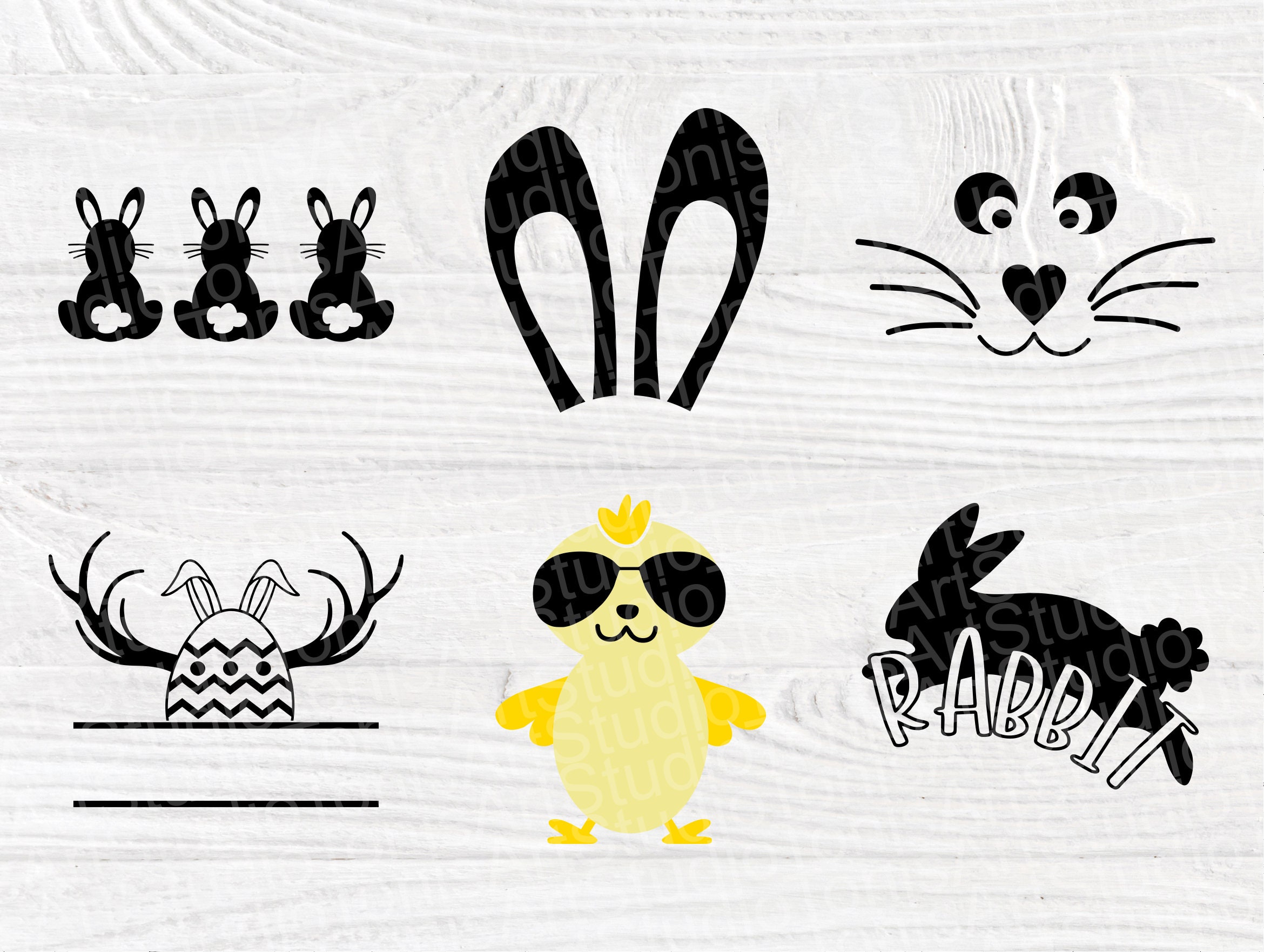 Download Rabbit SVG Bundle | Rabbit Cut Files for Cricut and ...