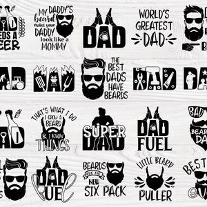 Fathers Day Svg, Beard Svg, Dad Signs, Beer Svg - Etsy