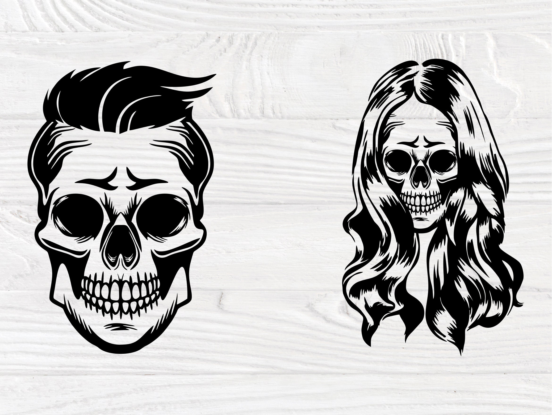 Halloween SVG Bundle, Skulls SVG, Woman Skull Svg