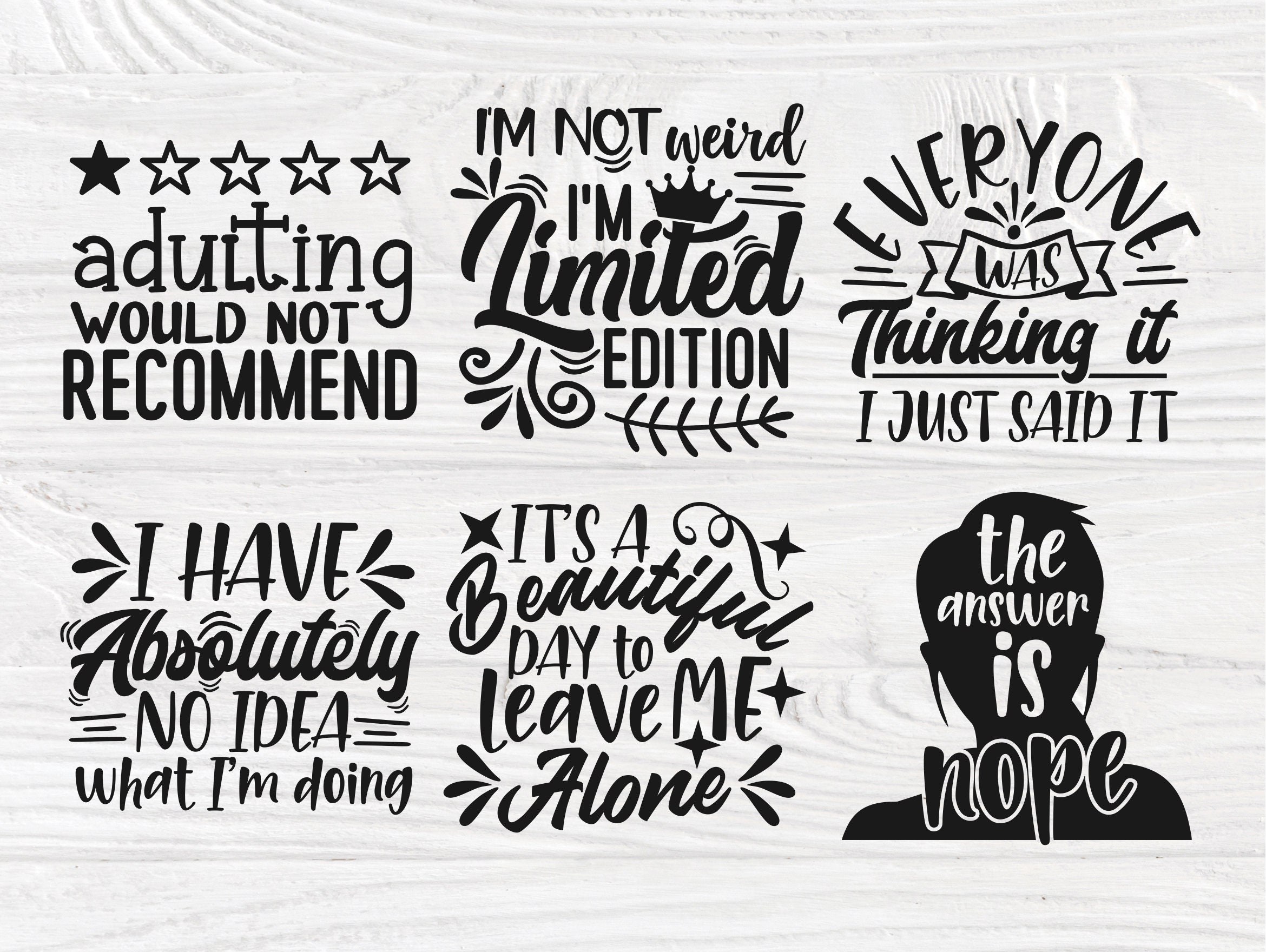 Sarcastic Bundle Svg 20 Funny Designs 196+ DXF Include