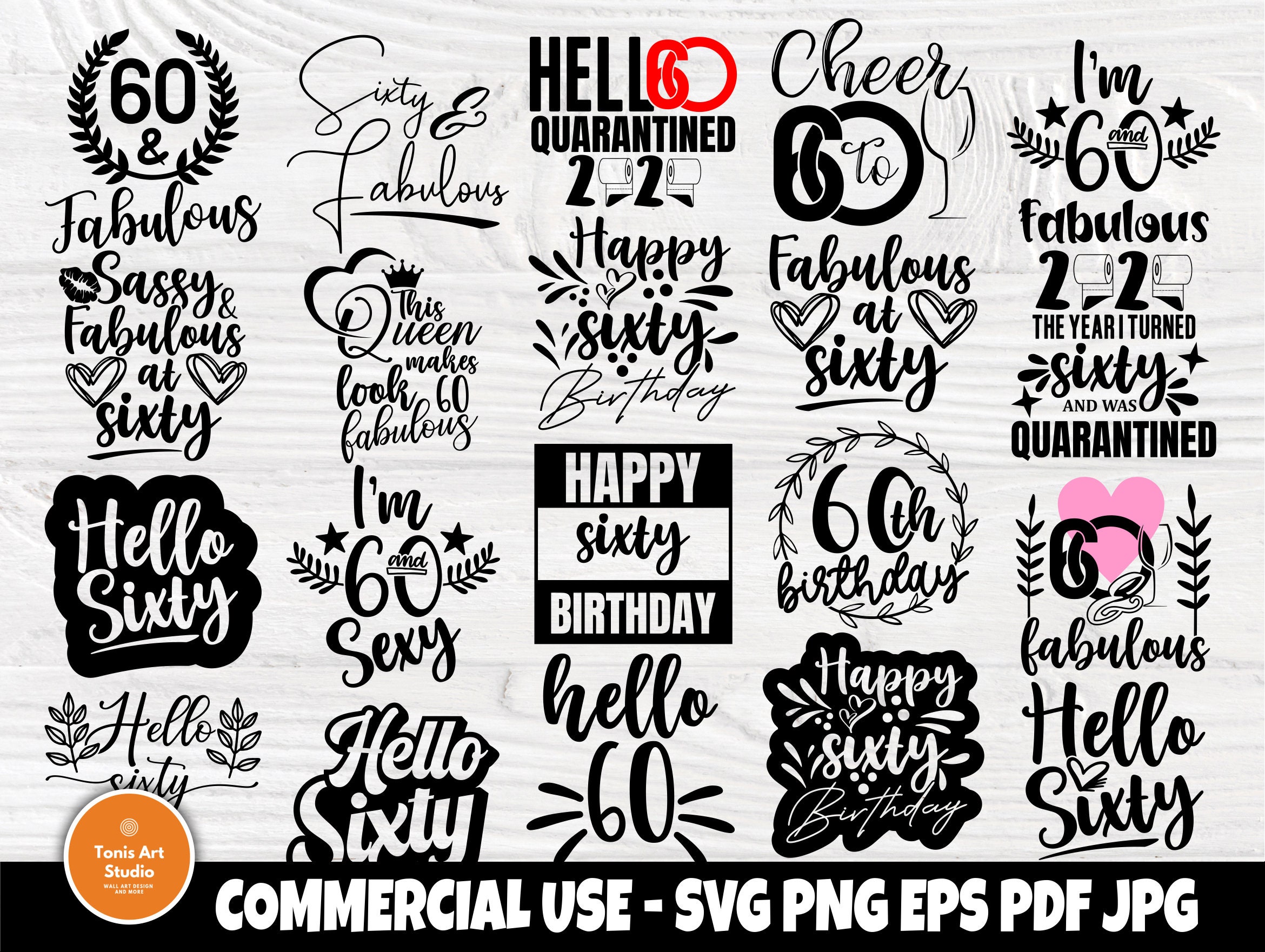 Download 60th Birthday SVG Bundle, Birthday Shirt Designs