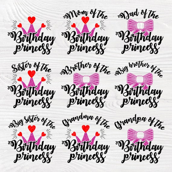 Download Silhouette Princess S Family Svg Bundle Sister Birthday Girl S Or Girl Baby Shower Brother Daddy Aunt Mommy Of A Princess Svg Cricut Die Cuts Craft Supplies Tools Deshpandefoundationindia Org