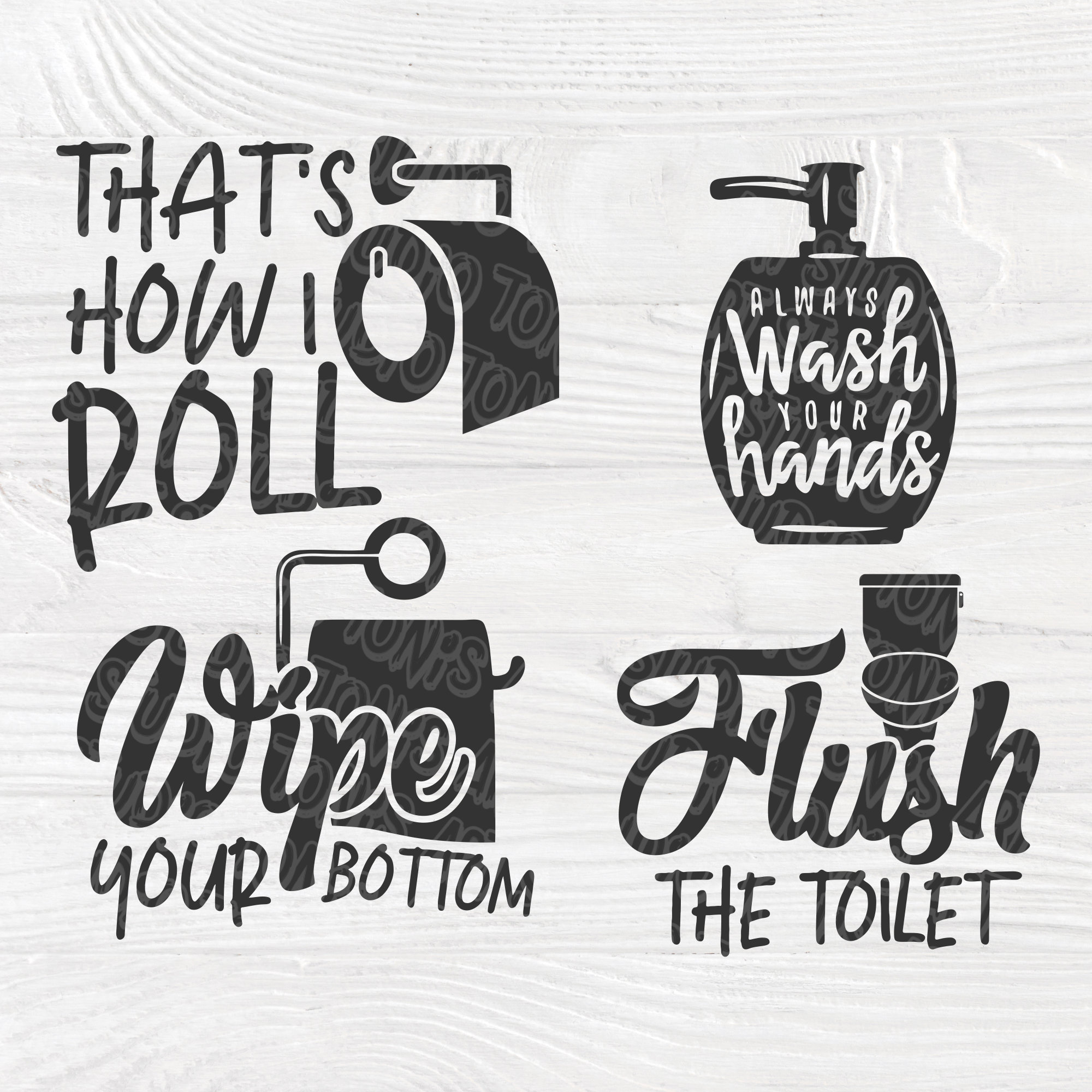 Download Bathroom Quotes SVG | Bathroom svg bundle | Restroom sign ...