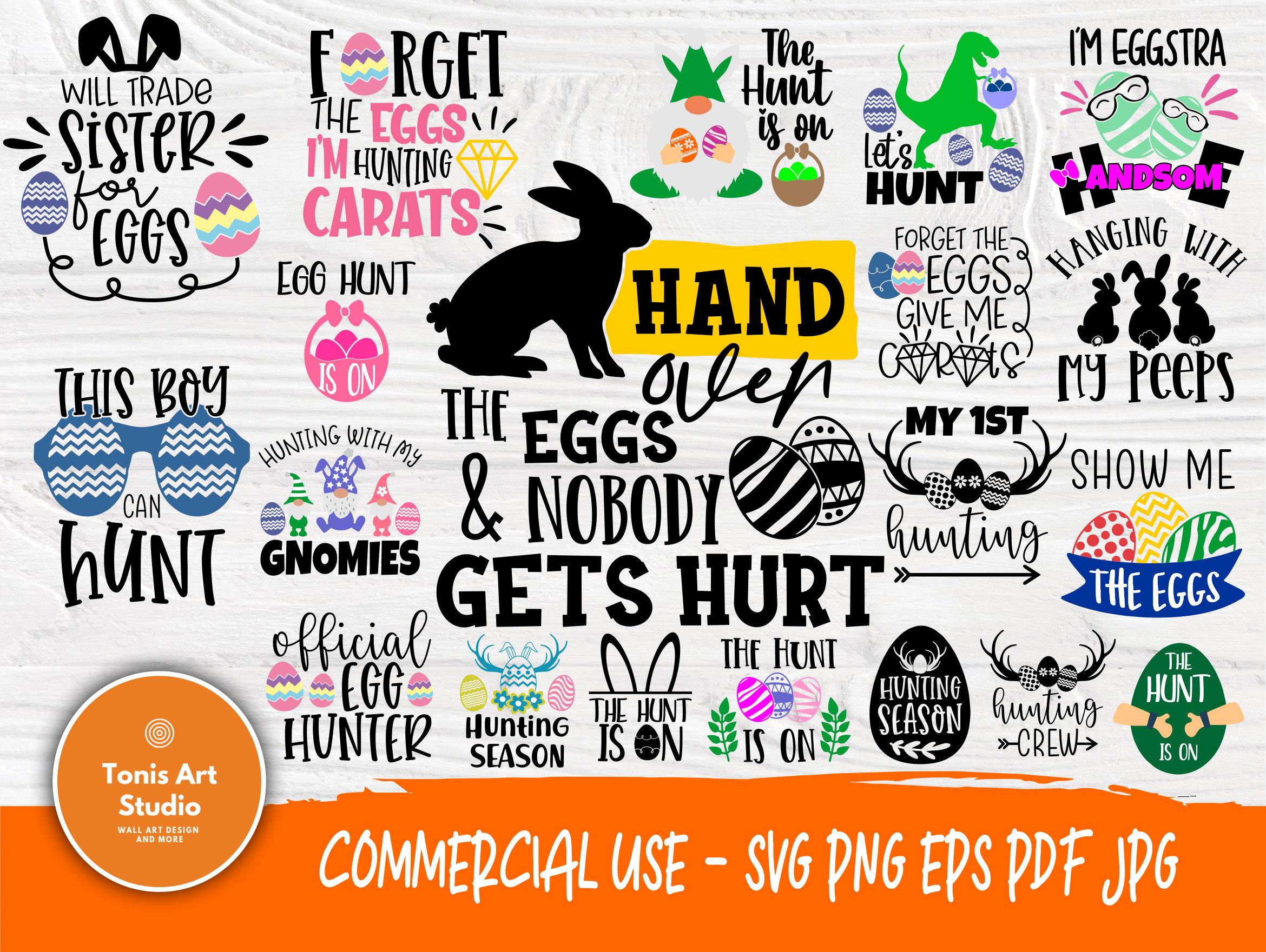 Download Easter SVG Bundle, Easter Egg Svg, Quotes and Signs, Kids Easter Svg, Hunting Season Svg, The ...