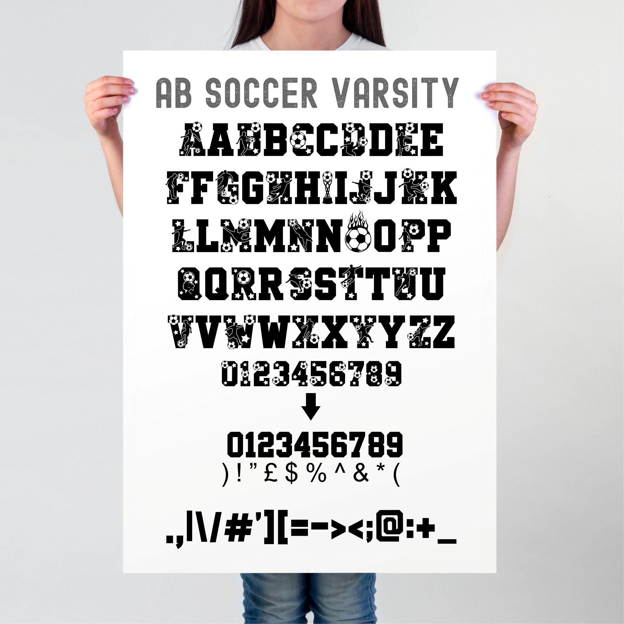 Soccer Font SVG: Varsity Alphabet (installable OTF, TTF) - Etsy