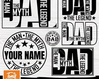 Papá Divertido SVG: El Hombre, El Mito, La Leyenda (Descarga Digital)