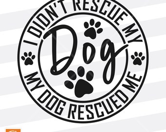 Rescue Dog SVG: Funny Fur Mom Shirt Design (Digital Download)