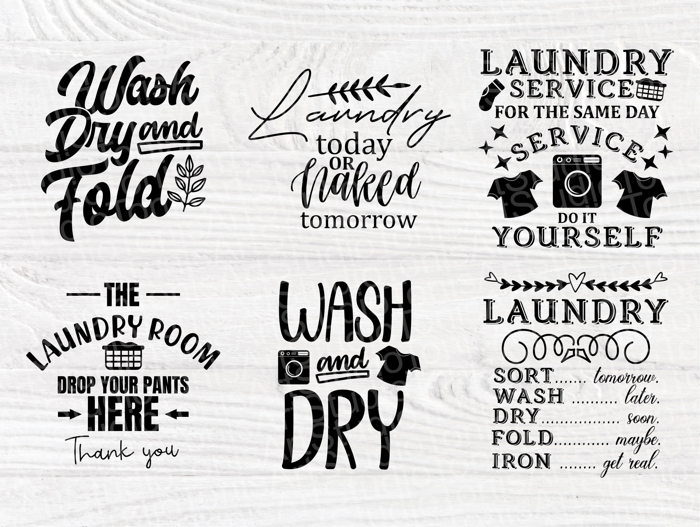 Laundry SVG Bundle Laundry Room Signs Cut Files Etsy Canada
