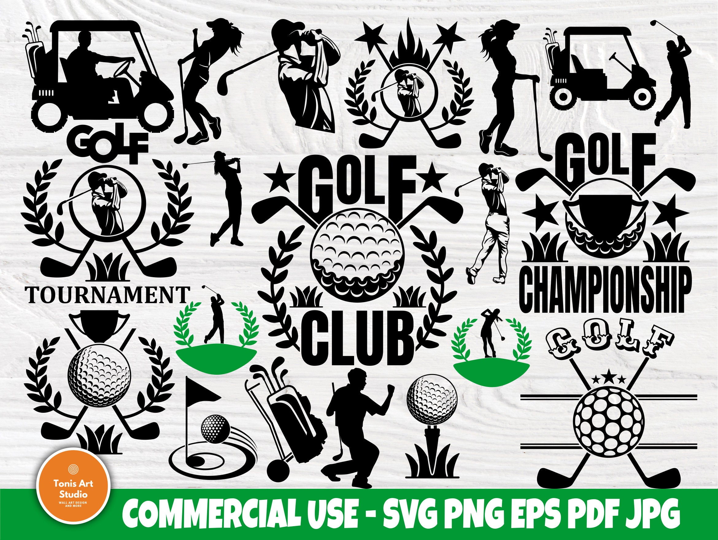 Golf SVG Bundle Sports Svg Logo Design Cut Files Etsy UK