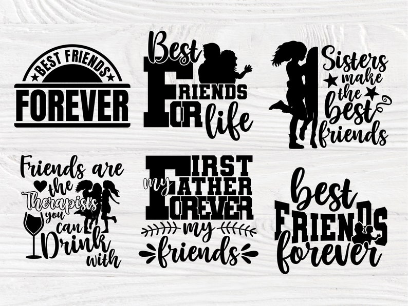 Friends SVG Bundle Friendship Svg Shirt Designs | Etsy