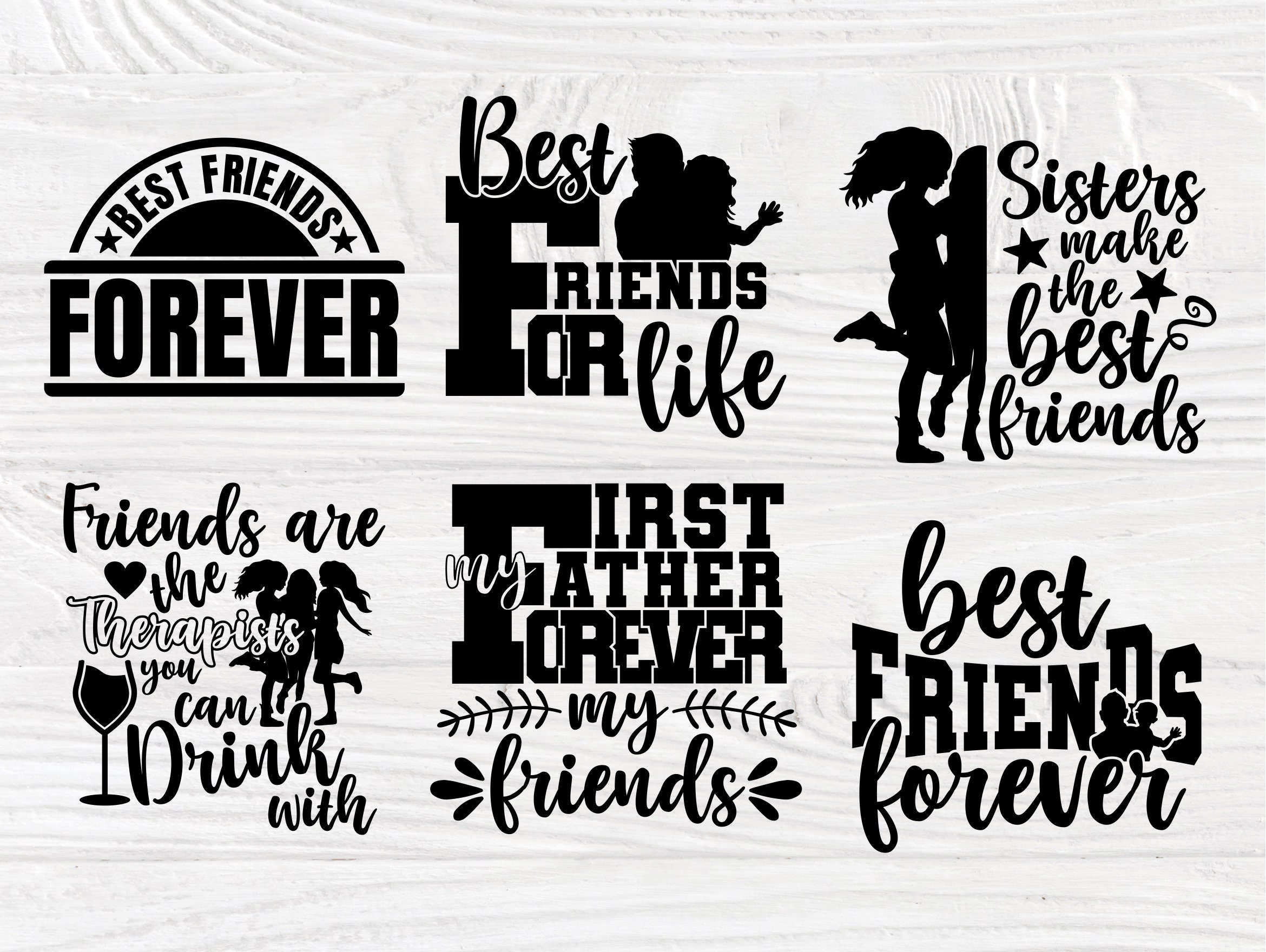 Friends SVG Bundle Friendship Svg Shirt Designs Etsy Canada