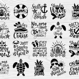 Summer SVG Bundle, Beach Quotes Svg, Vacation Svg - Etsy