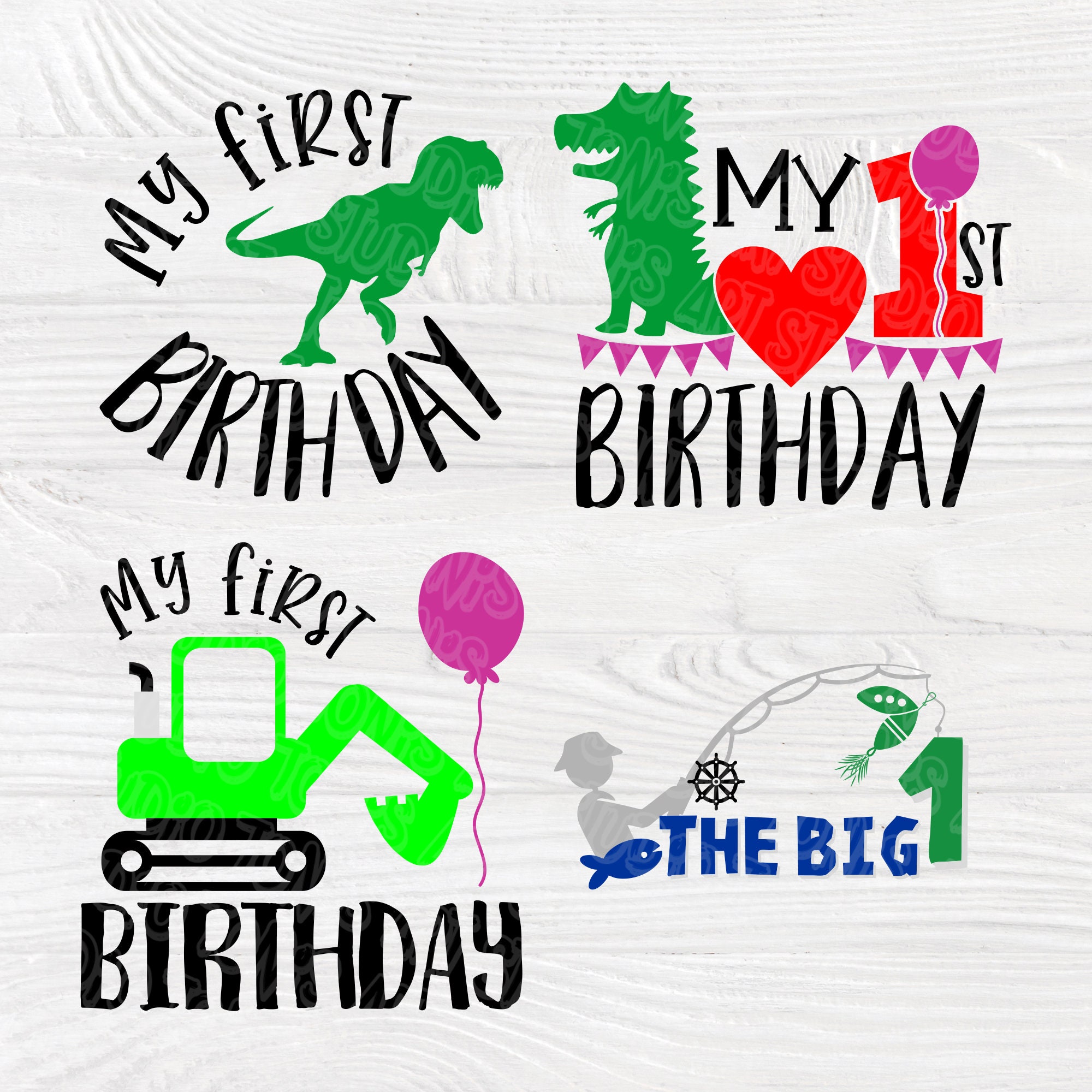Download First Birthday SVG Bundle, Birthday Boy & Girl Svg