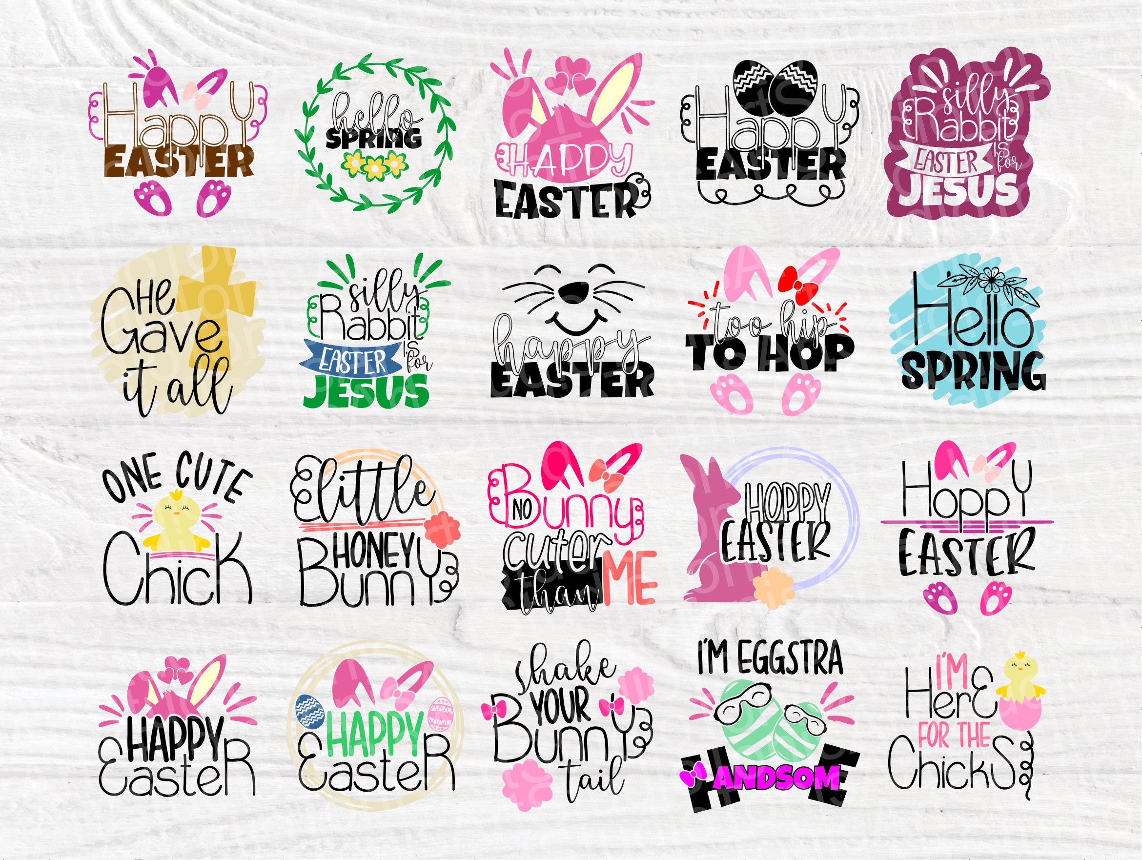 Easter SVG Bundle Cricut & Silhouette Svg Files Etsy UK