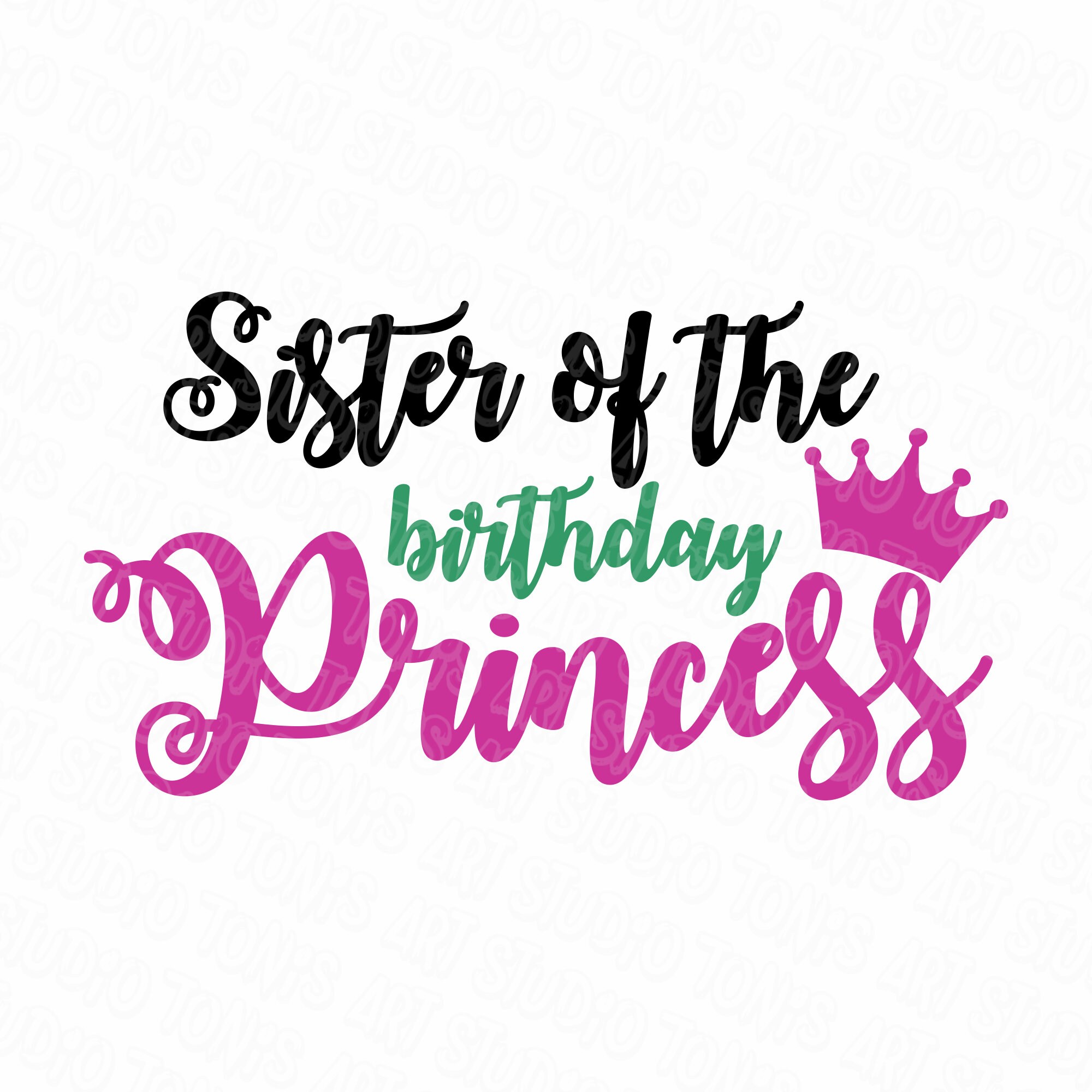 Download Birthday princess SVG, Family Svg Cut Files