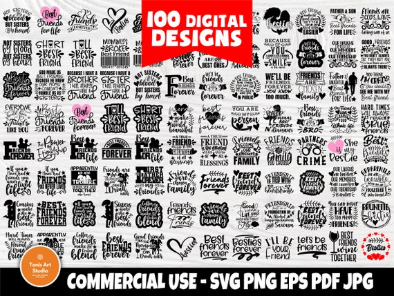Download Friends Svg Bundle Best Friends Signs Friendship Etsy