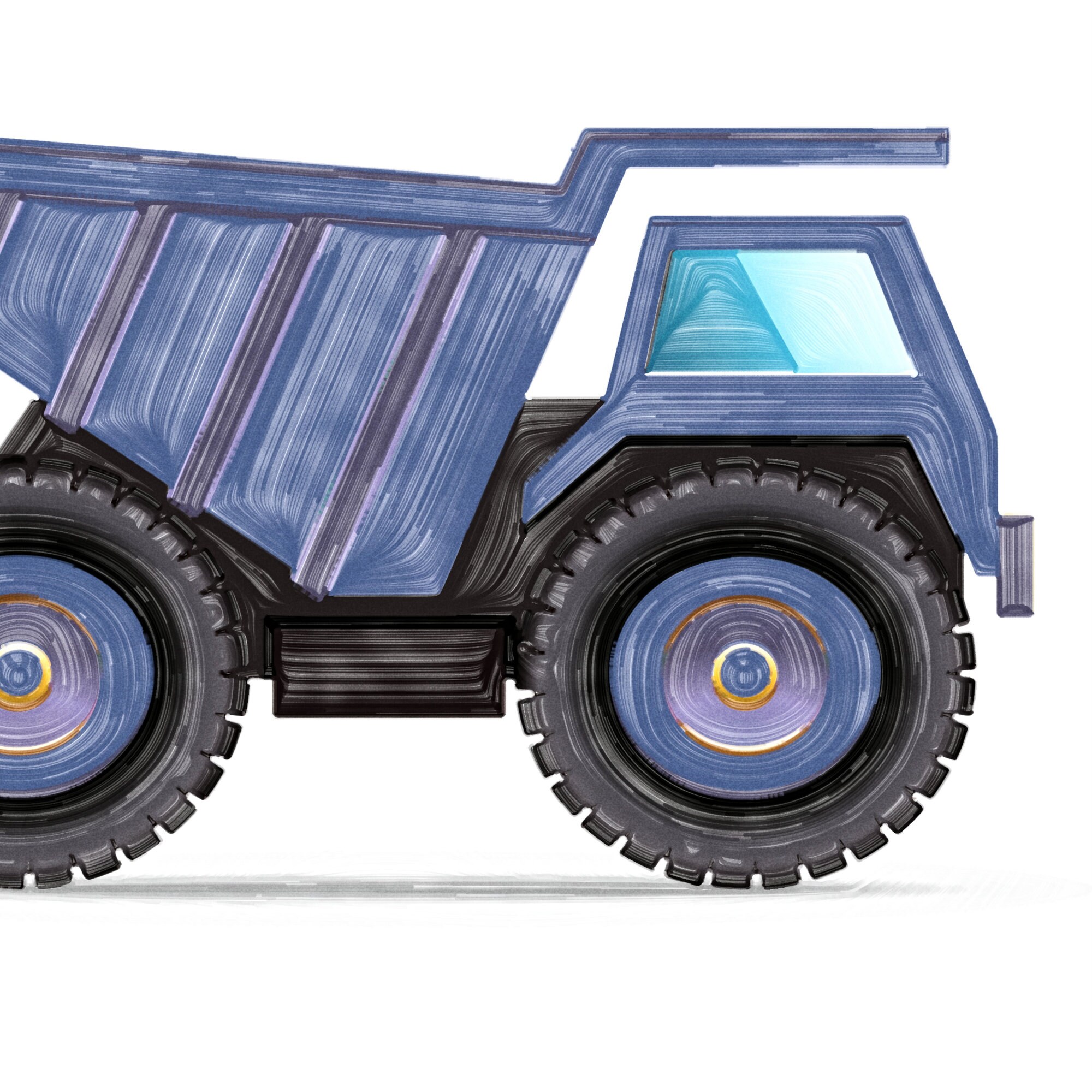 Construction Truck Art Dump Truck Print Construction Etsy