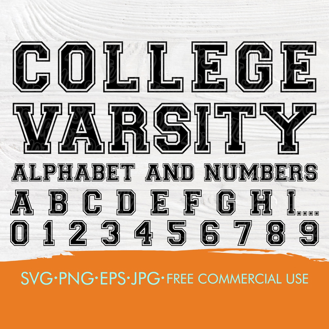 UniSchrift SVG College Schrift svg Uni Alphabet svg Etsy.de