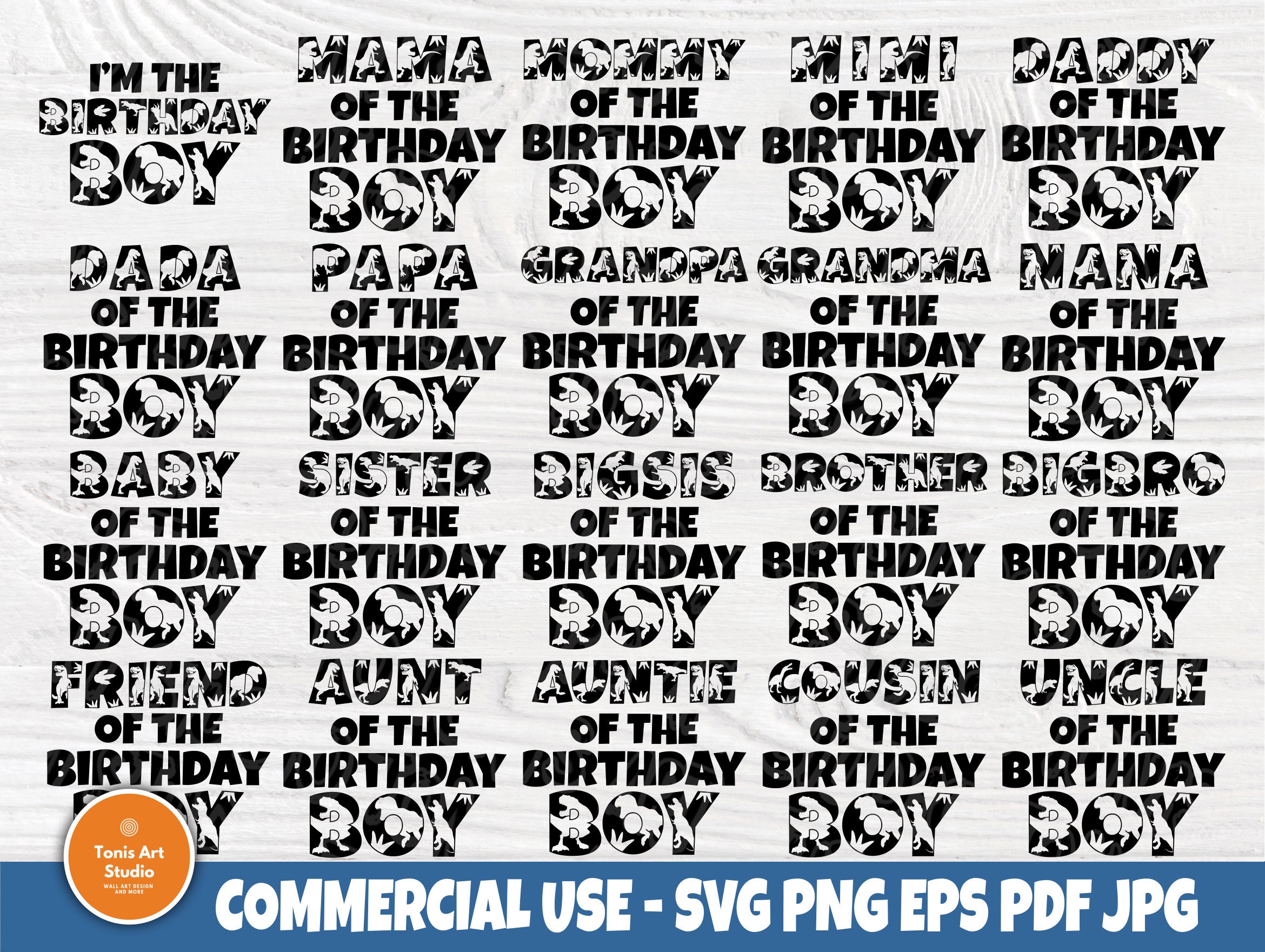 Download Birthday Boy SVG, Dinosaur Svg, Family Shirt Svg
