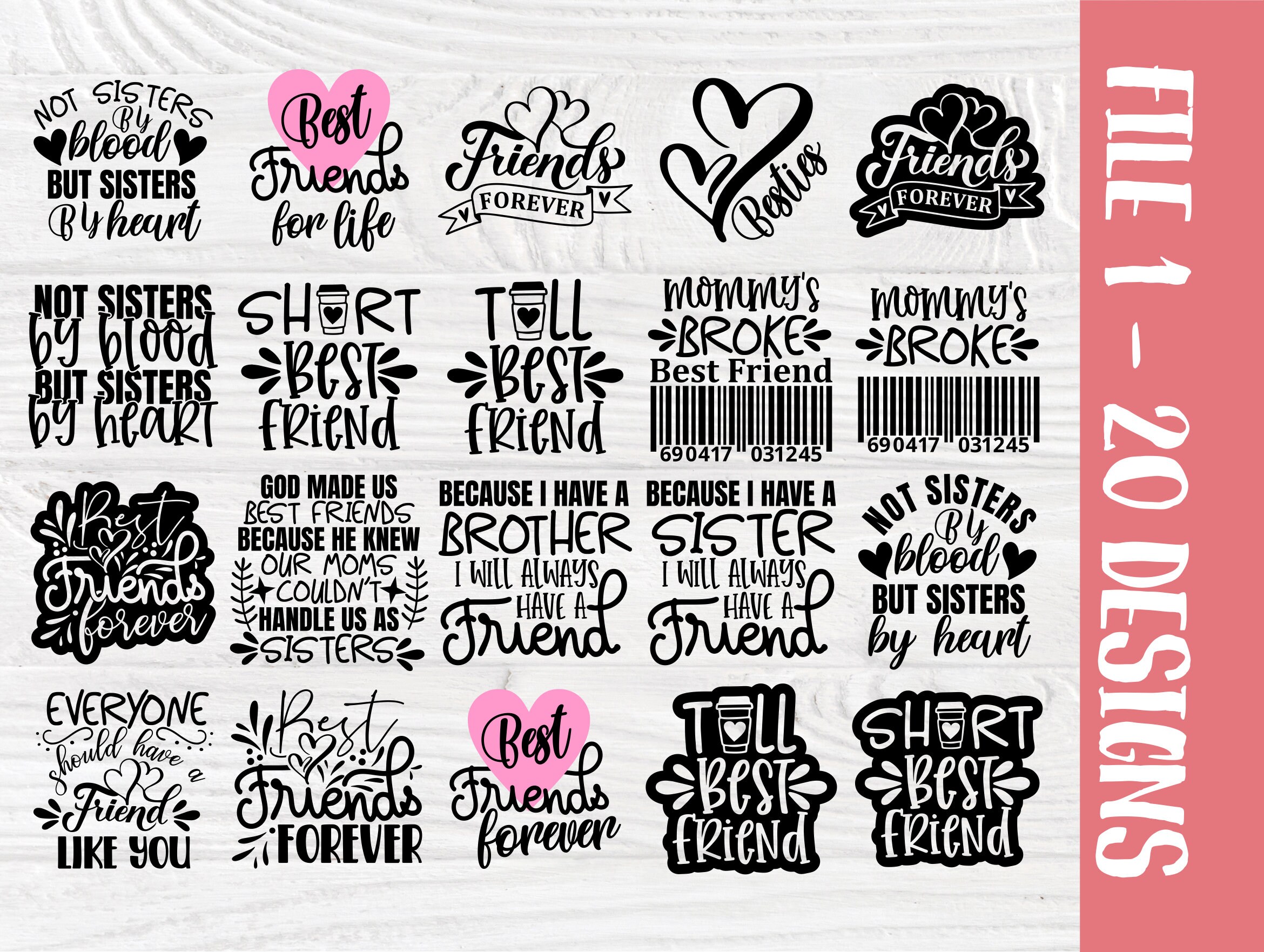 Download Friends SVG Bundle, Best Friends Signs, Friendship