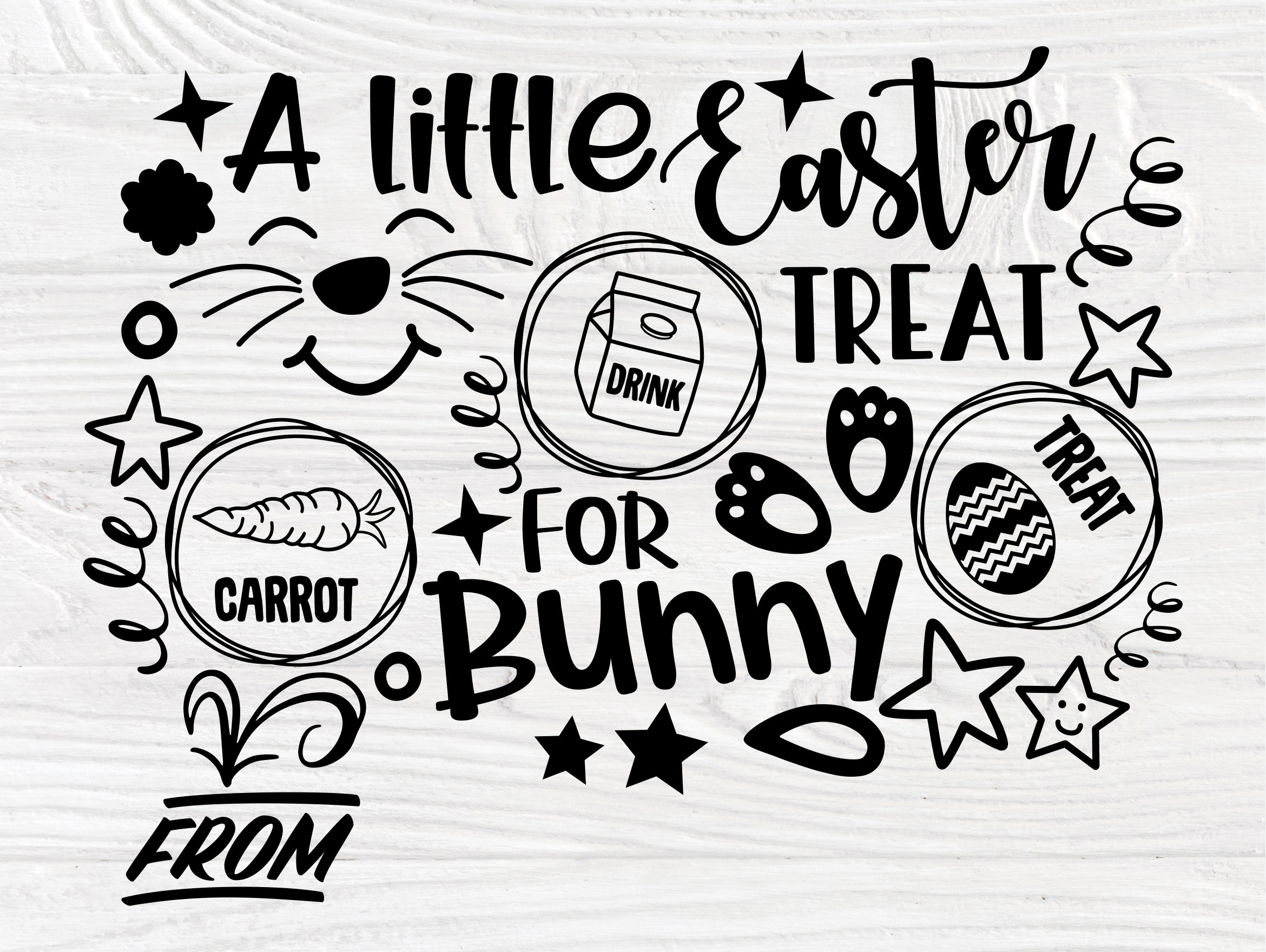 Easter Tray SVG Bundle, Dear Easter Bunny Svg