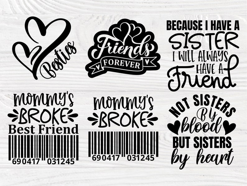 Download Best Friends SVG Bundle Besties Svg Sisters Svg | Etsy