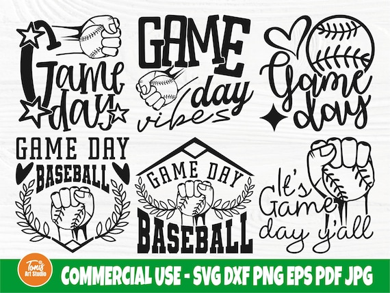 Game Day SVG Bundle, Baseball Svg Png, Cut Files