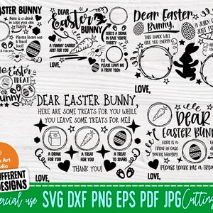 Pacchetto SVG vassoio di Pasqua, caro coniglietto pasquale Svg