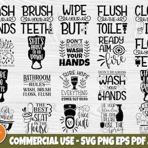 Bathroom Humor SVG Bundle, Funny Bathroom Svg