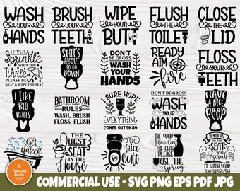 Bathroom Humor SVG Bundle, Funny Bathroom Svg