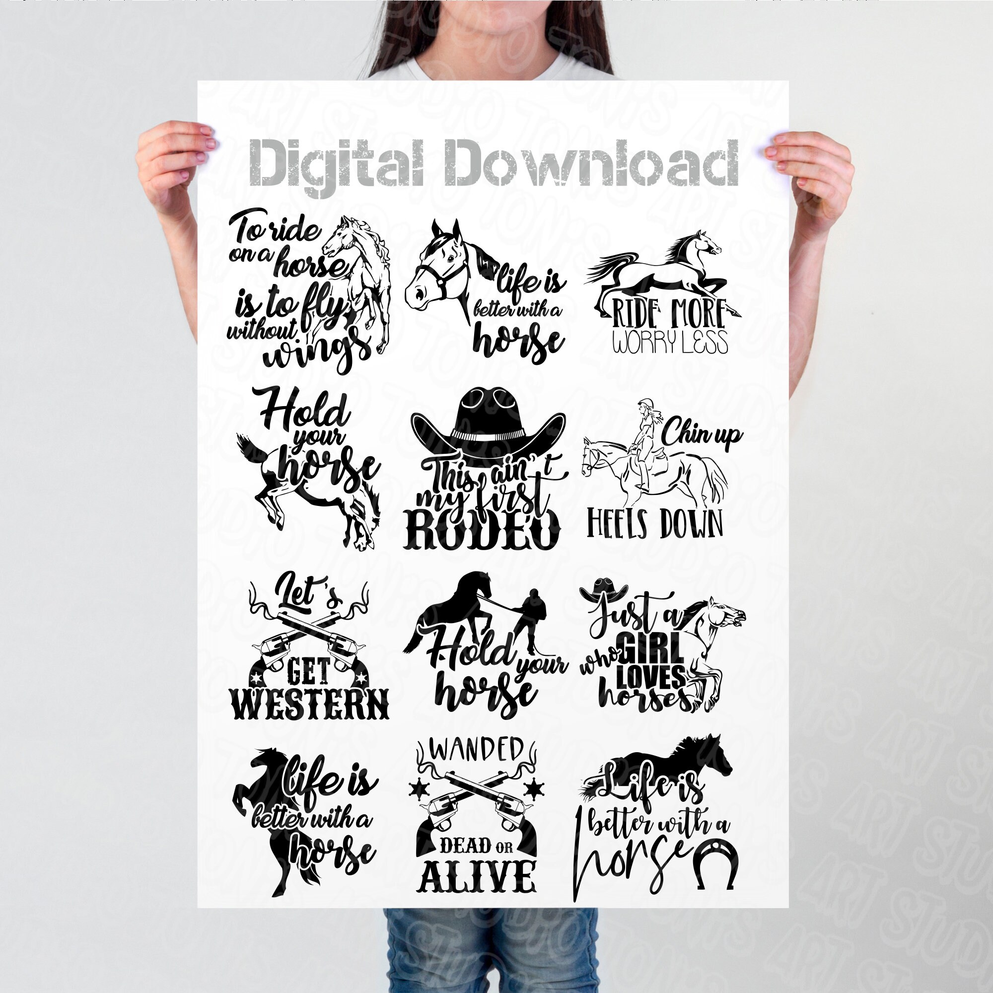 Download Horse Svg Bundle Horse Quotes Svg Horse Cut Files Horse Signs Horse Clipart Cut Files For Cricut And Silhouette Cowgirl Svg